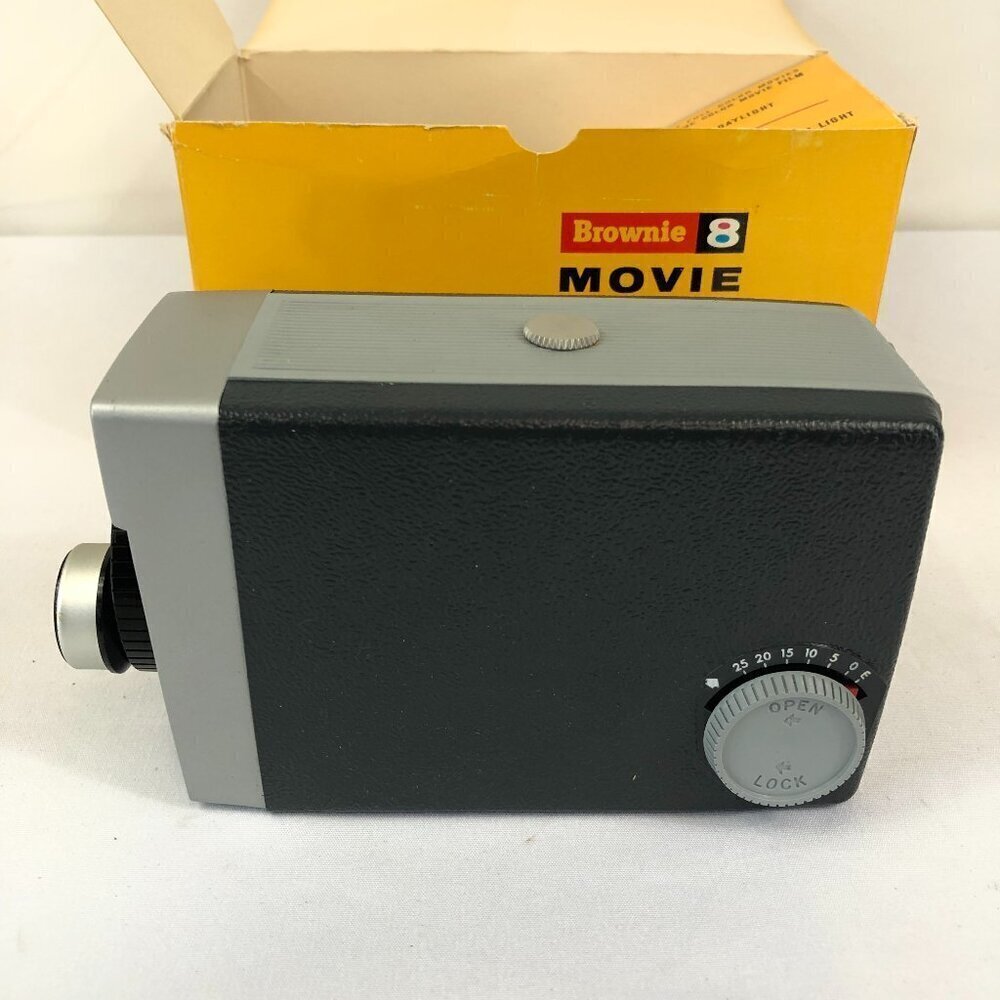 Vintage Kodak Brownie 8 mm f/2.7 Movie Camera In Box With Manual
